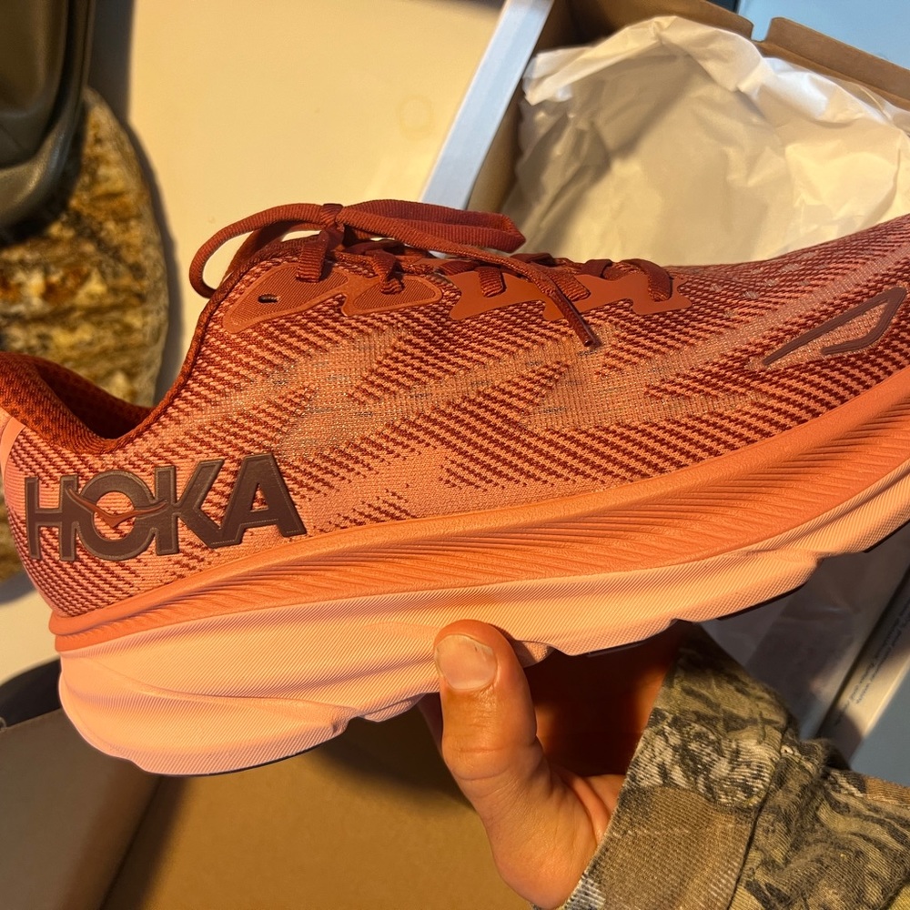 Brand new size 11 Hoka Clifton nine running shoes